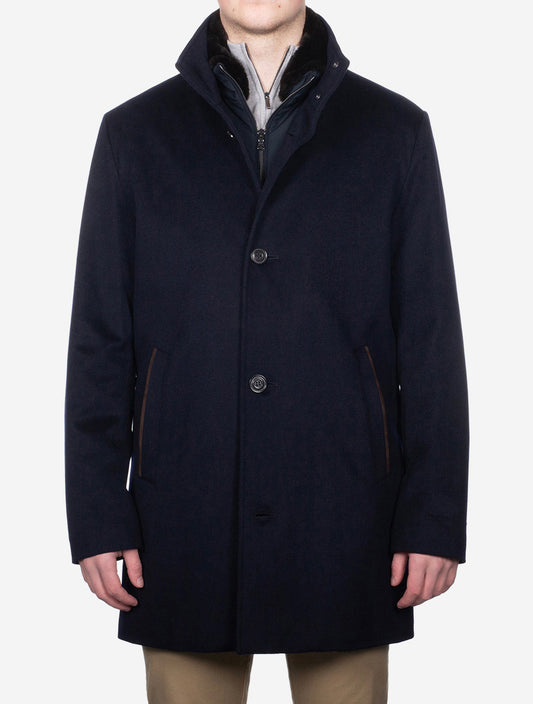 PAUL AND SHARK Cashmere Carcoat Navy
