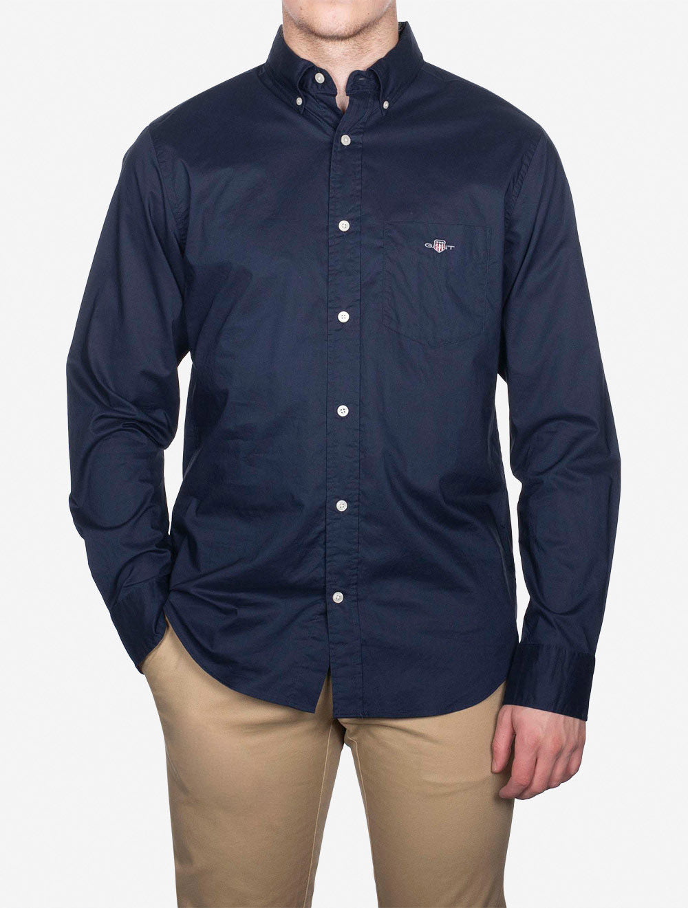 Regular Classic Poplin Shirt Marine