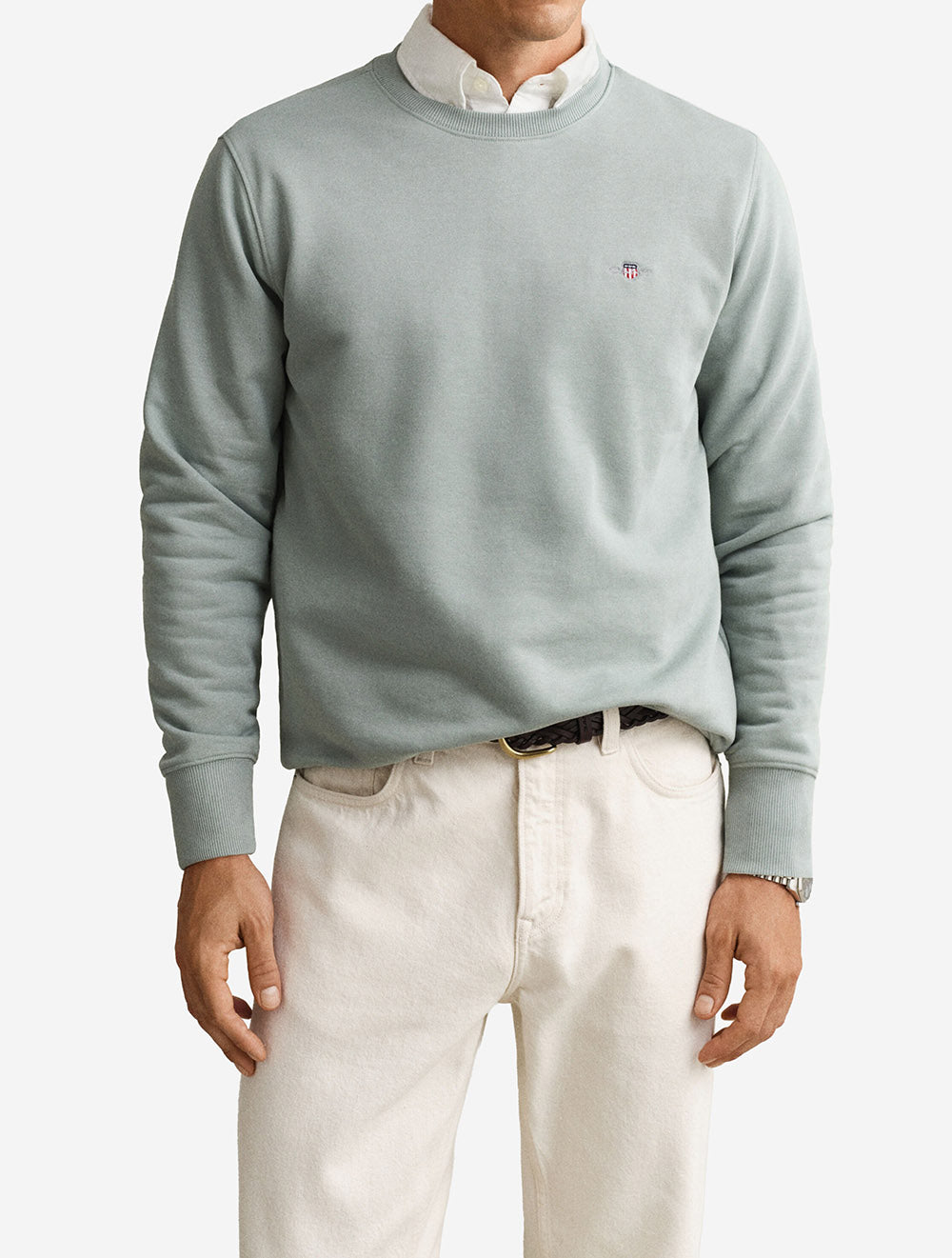 Regular Shield Crew Neck Sweatshirt Ceramic Grey