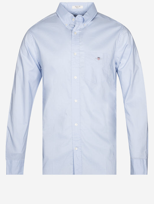 Regular Poplin Shirt Light Blue