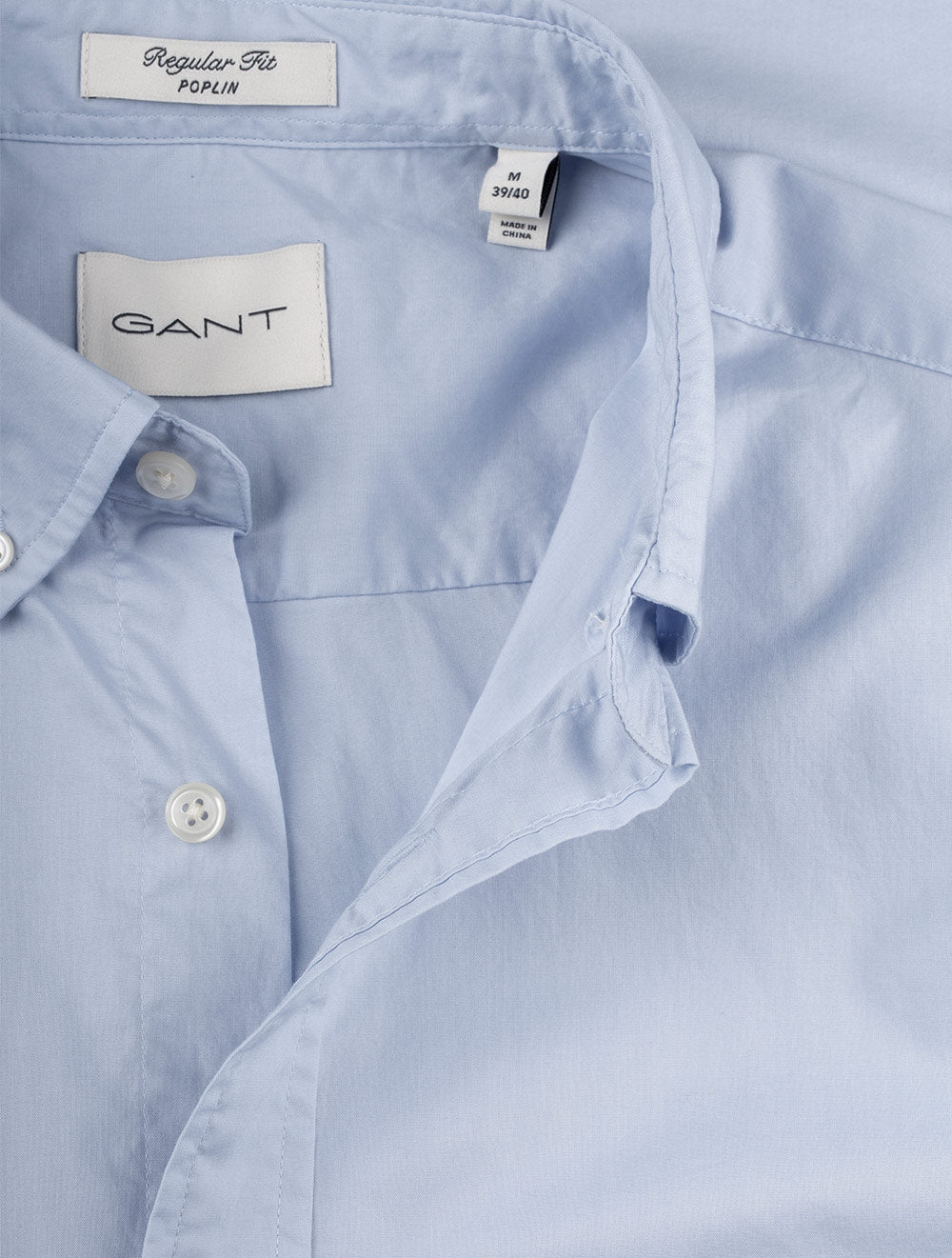 Gant Regular Poplin Short Sleeve Light Blue AI3