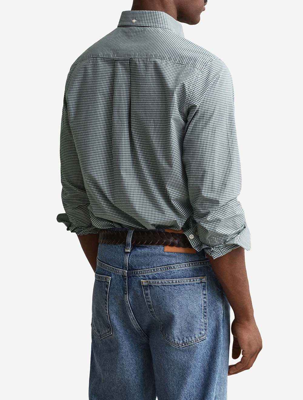 Classic Poplin Gingham Shirt Emerald