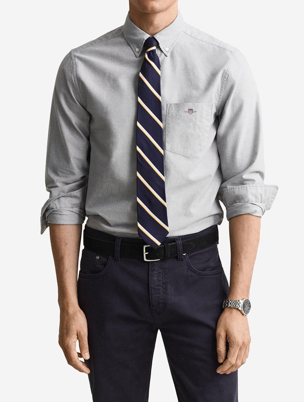 Regular Fit Oxford Shirt Grey