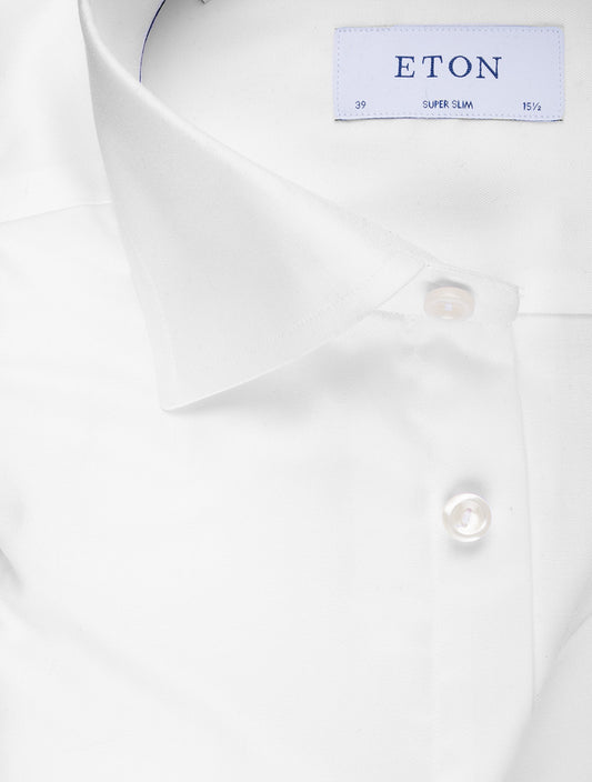 ETON Plain Super Slim Shirt White