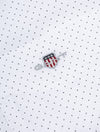 Regular Micro Dot Poplin Short Sleeve Shirt White