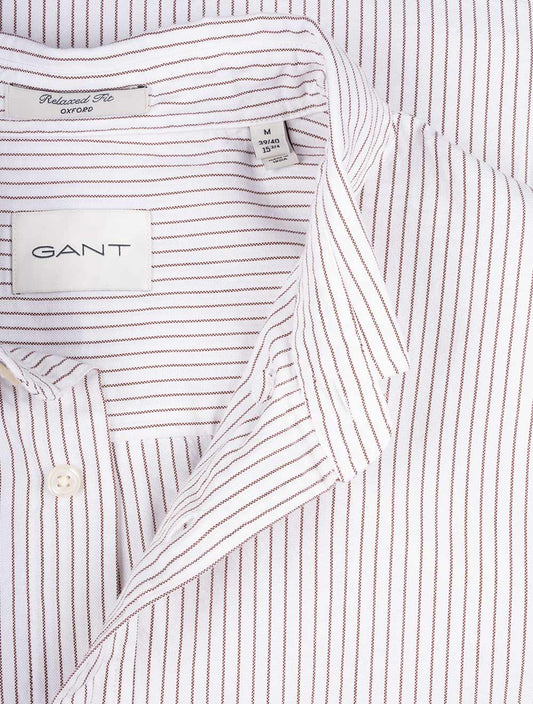 Relaxed Fit Archive Oxford Stripe Shirt Eggshell