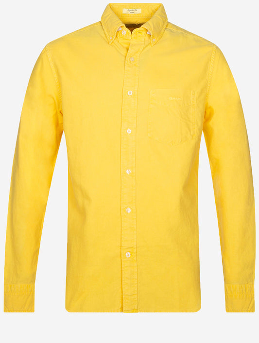 GANT Regular Brushed Oxford Shirt Parchment Yellow