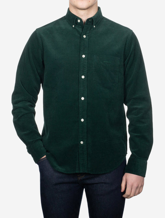GANT Regular Corduroy Shirt Tartan Green