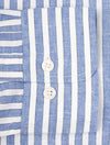 Regular Cotton Linen Stripe Shirt Rich Blue