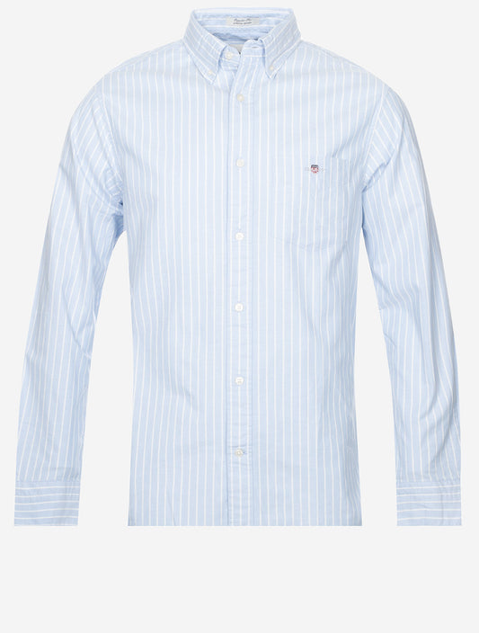 Regular Oxford Stretch Stripe Shirt Light Blue