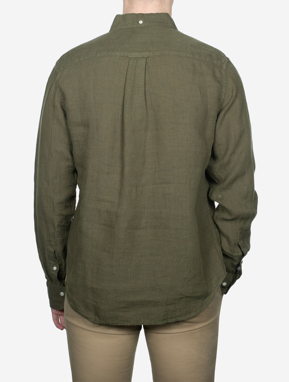 Linen Regular Fit Shirt Dry Herb Green