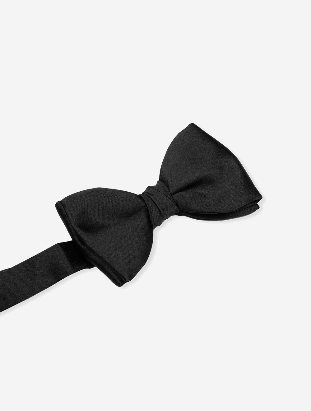 Tied Satin Bow Tie Black