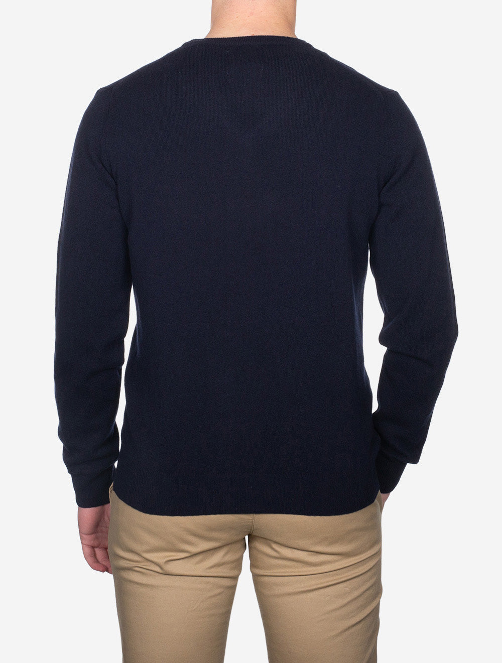 Superfine Lambswool V-Neck Sweater Marine