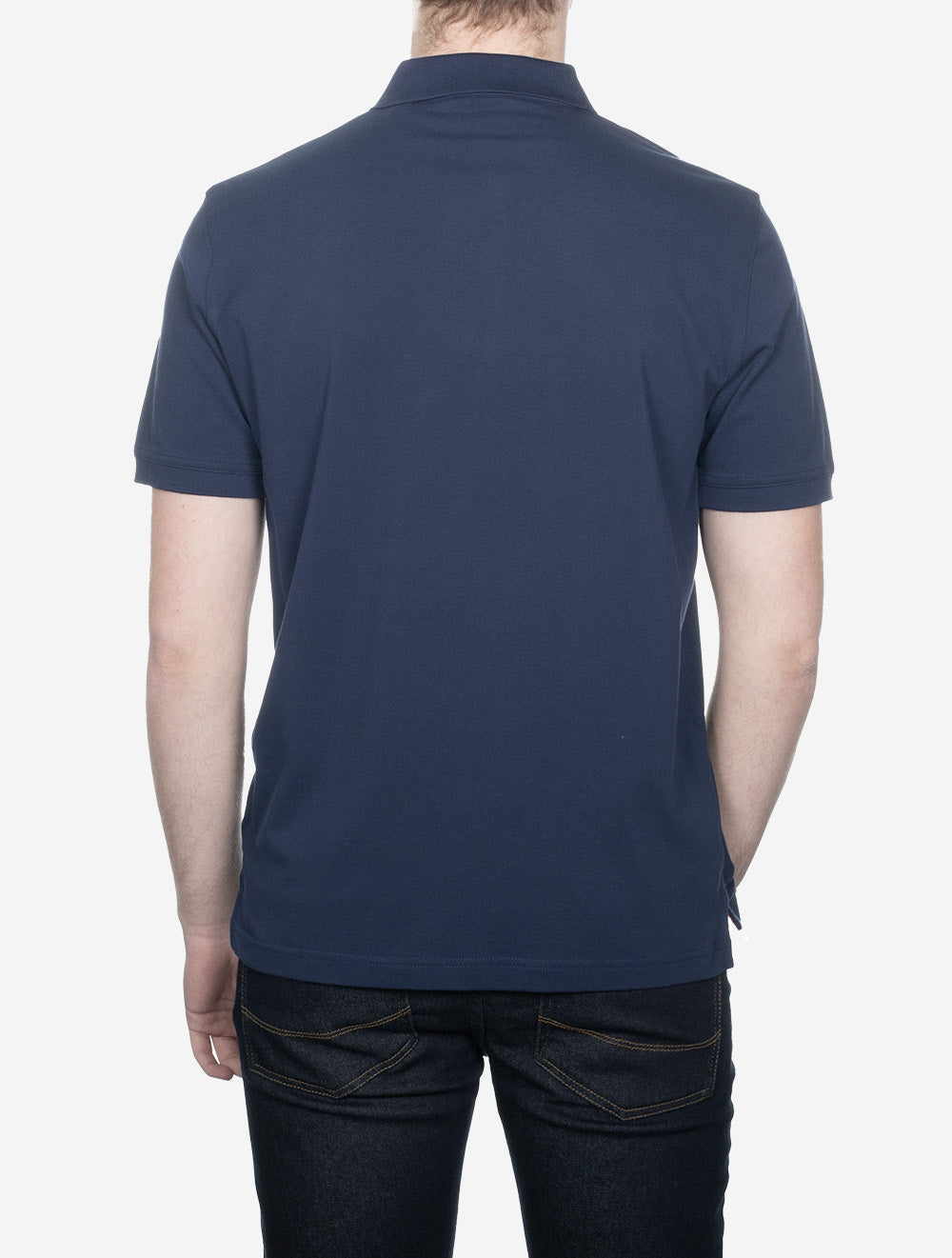 Regular Contrast Piqué Short Sleeve Polo Shirt Persian Blue
