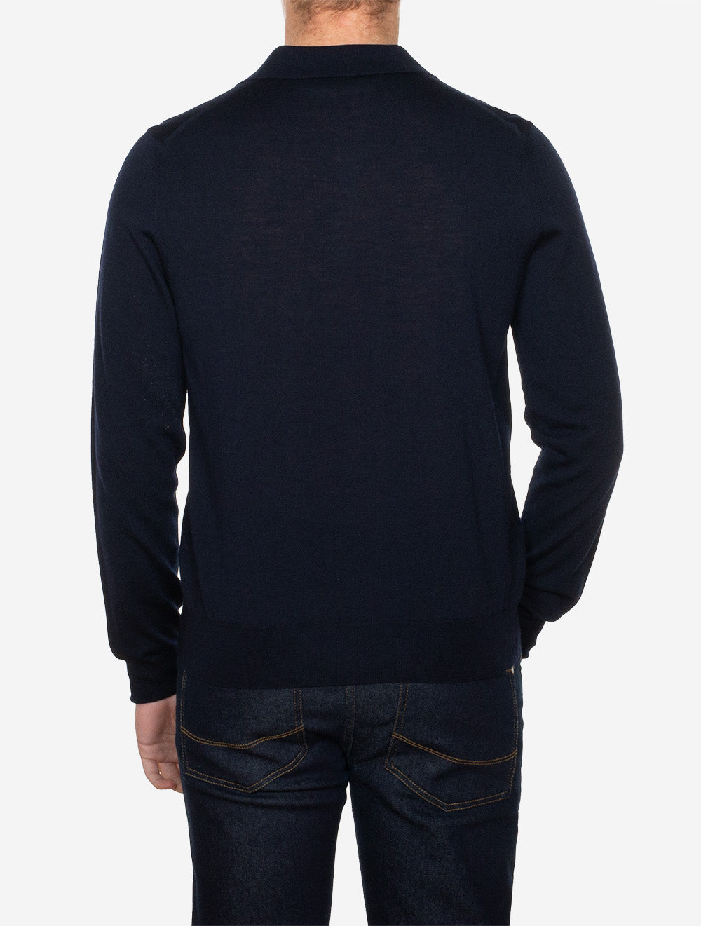 Long Sleeve Polo Knit Navy