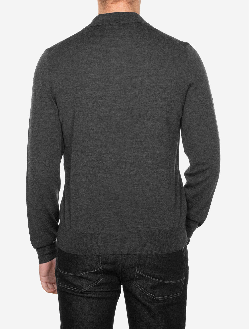 Canali Longsleeve Polo Knit Grey