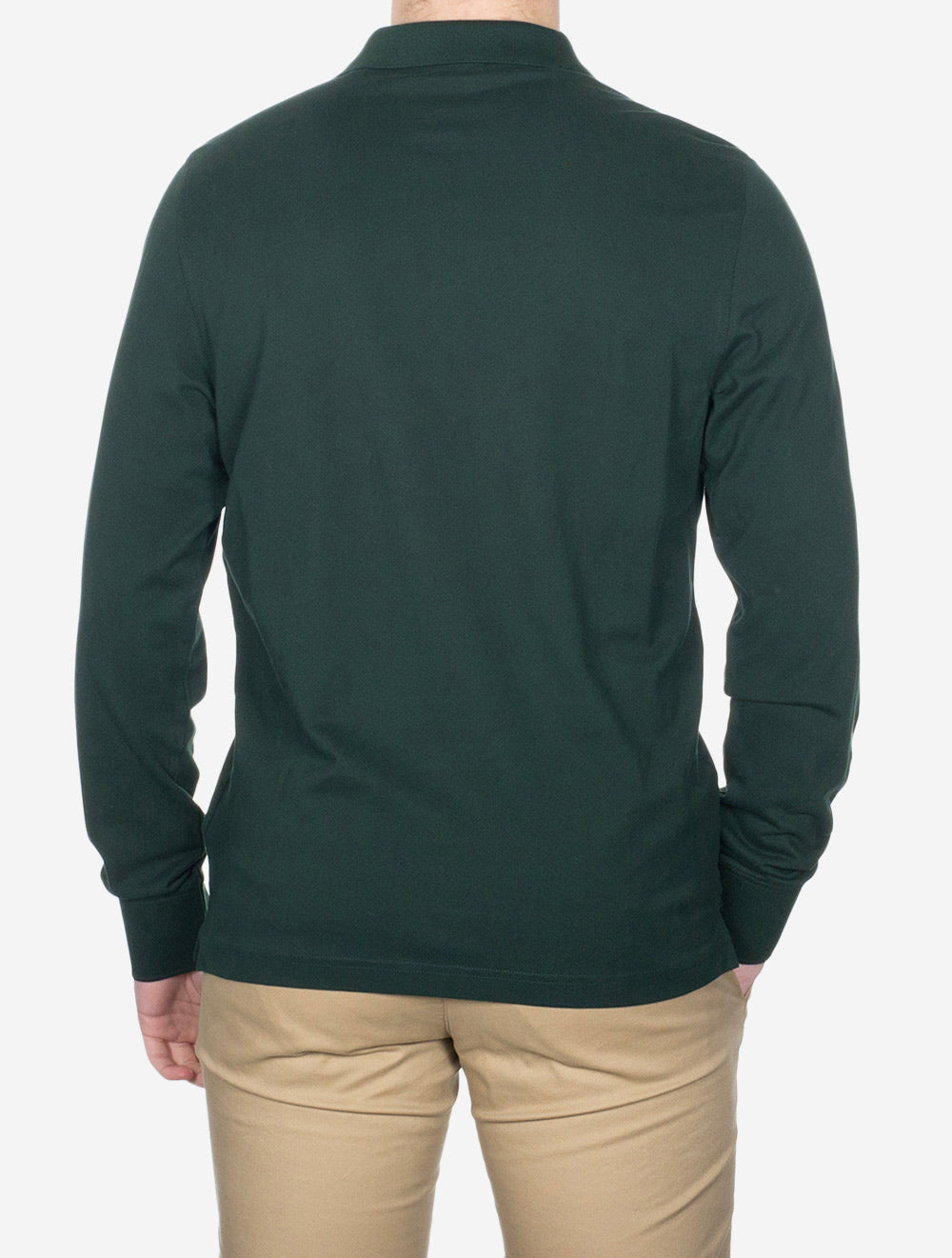 LONG SLEEVE POLO SHIRT-Tartan Green