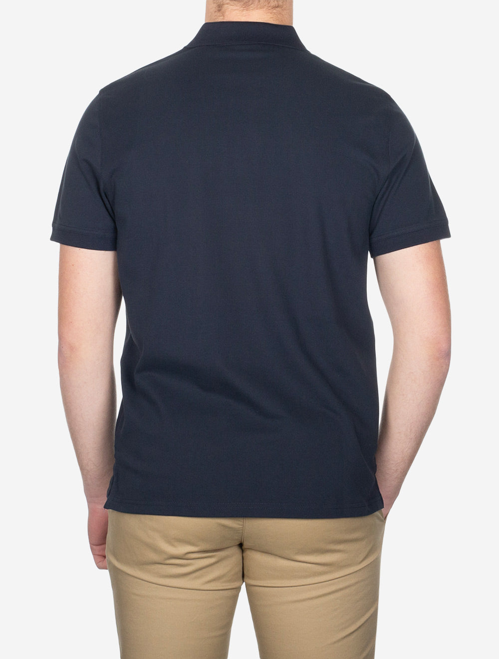 Regular Contrast Pique Short Sleeve Polo Shirt Evening Blue