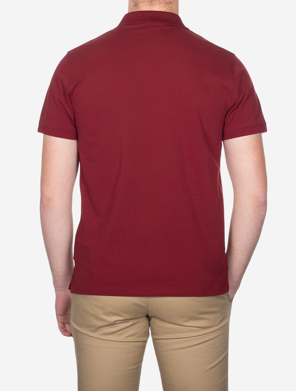 Polo Regular Fit En Piqué Contrasté Plumped Rouge