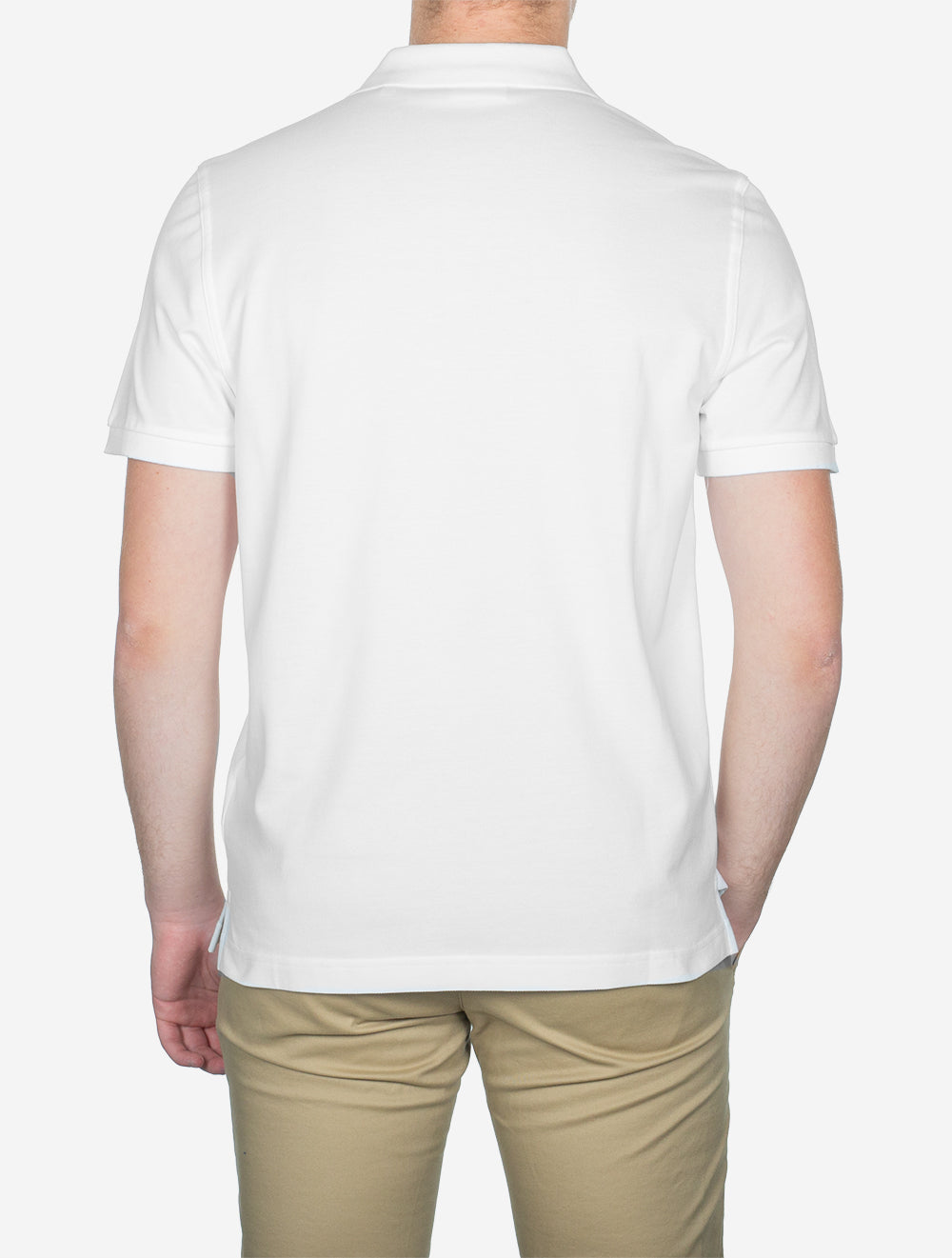 Regular Shield Short Sleeve Piqué Polo White