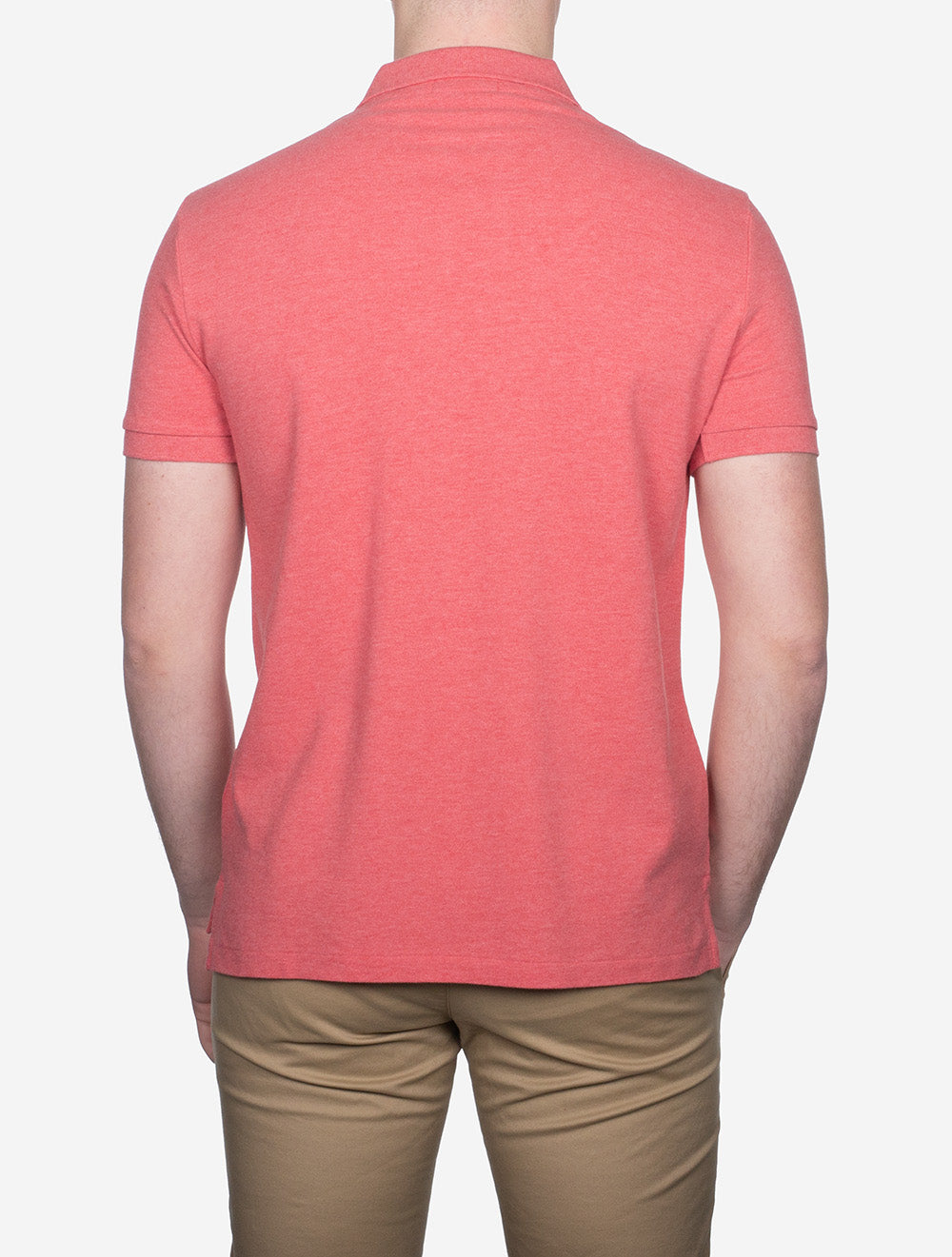 Custom Slim Fit Polo Shirt Coral Red