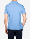 Tartan Cotton Polo Shirt Delft Blue