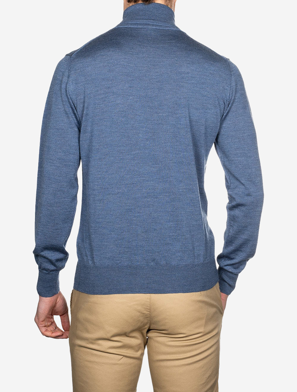 Louis Copeland Merino Turtle Neck Blue AI2