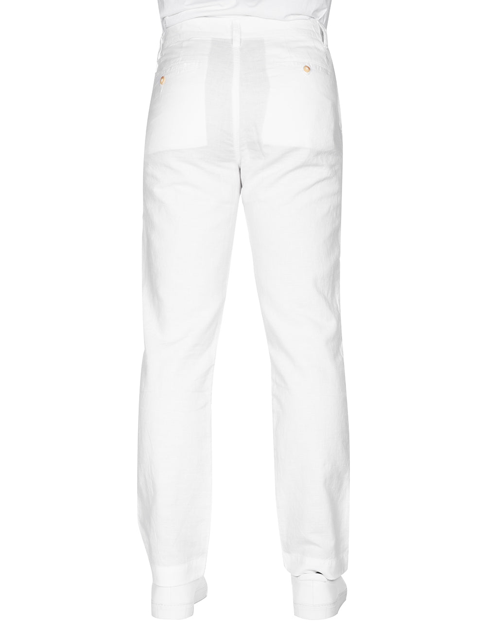 Linen Cotton Trousers White
