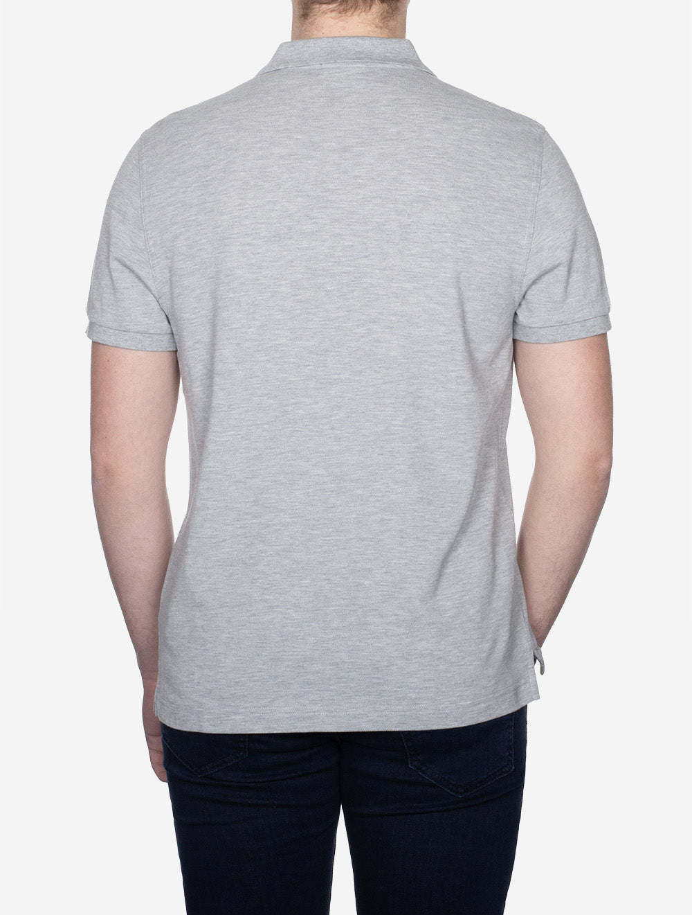 Regular Shield Short Sleeve Piqué Polo Grey Melange