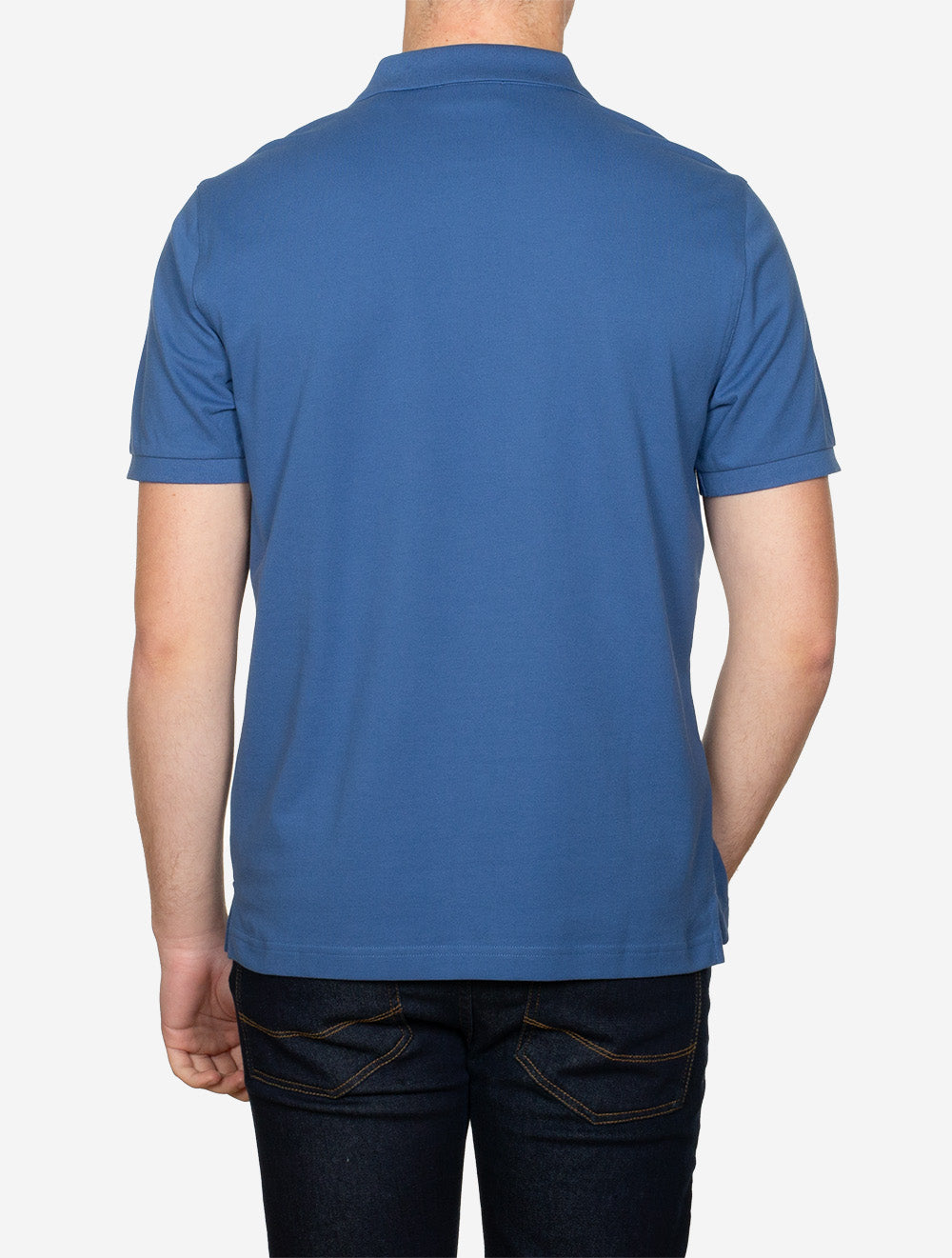 Regular Shield Short Sleeve Piqué Polo Vintage Blue