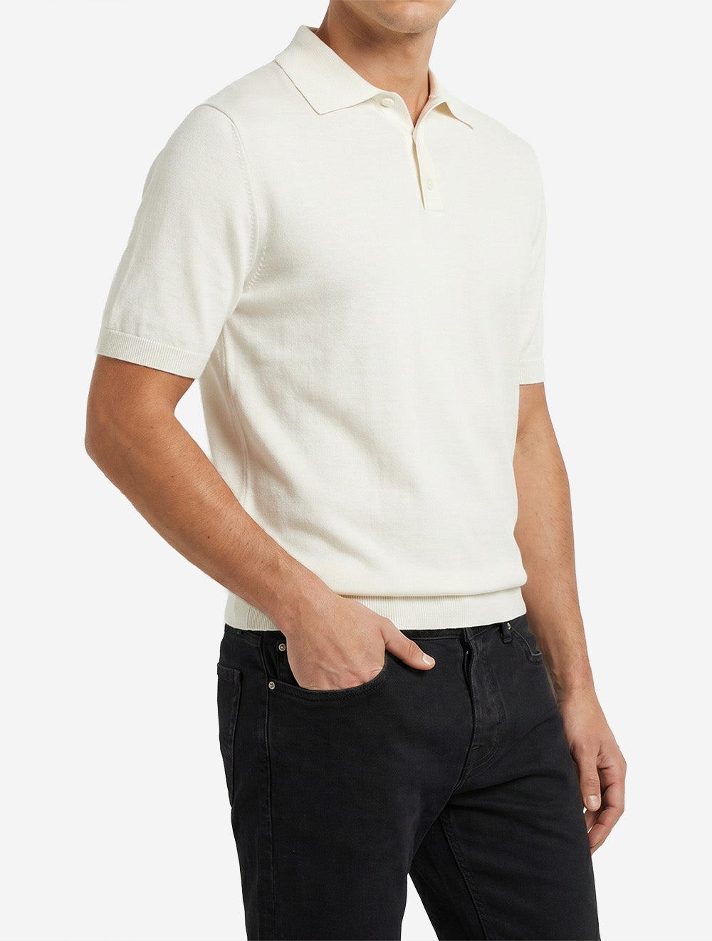 Short Sleeve Tennis Polo White