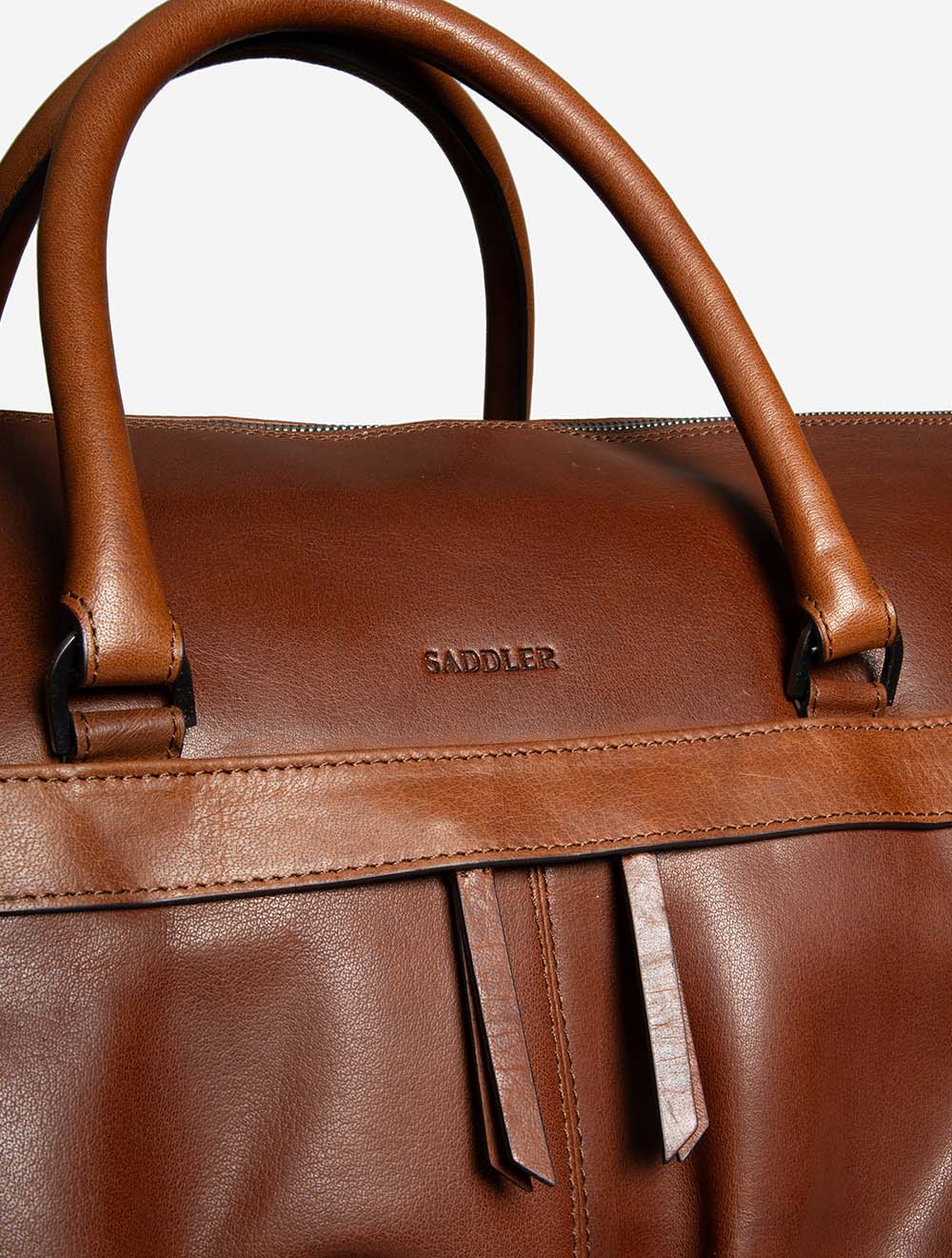 Orlando Leather Weekend Bag Midbrown