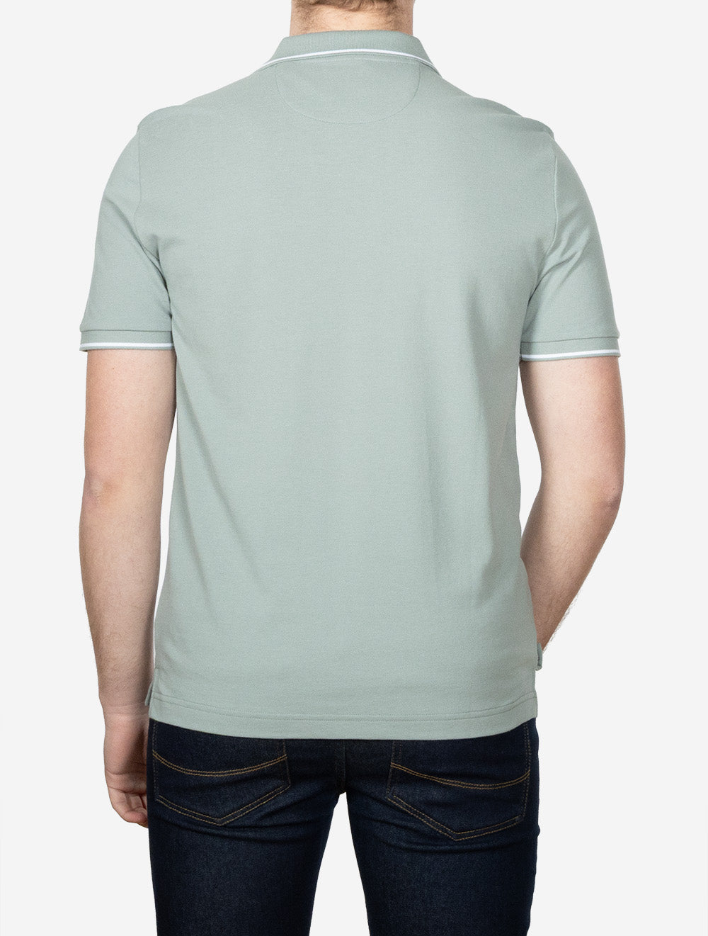 Tipping Short Sleeve Piqué Polo Ceramic Grey