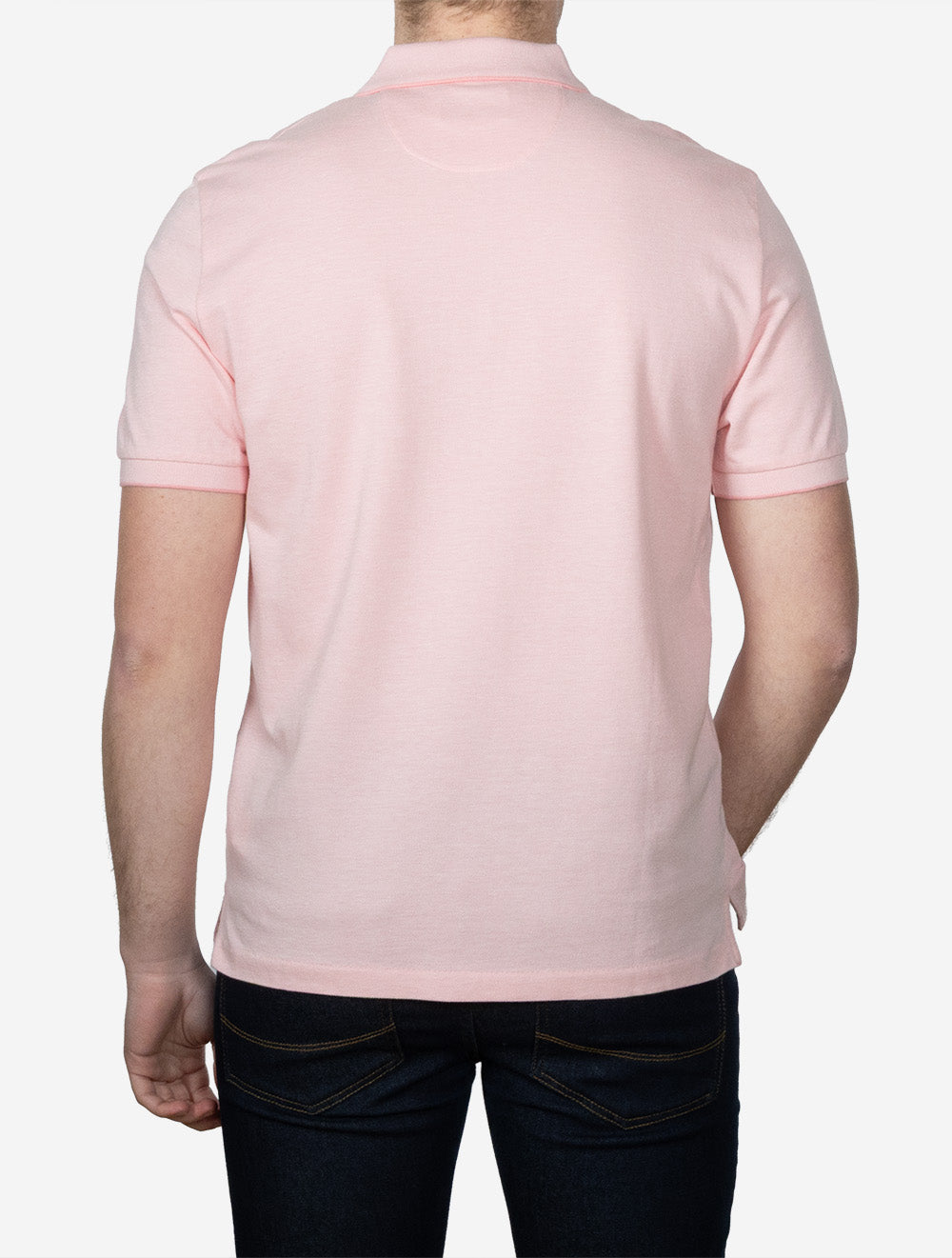 Two-Tone Short Sleeve Polo Washed Pink