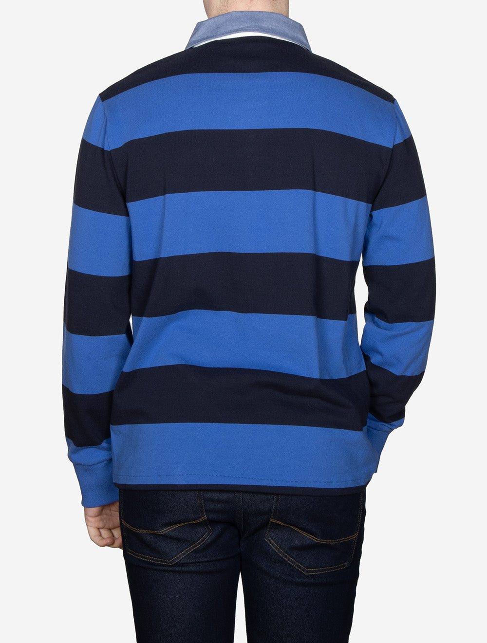 Regular Fit Chambray Stripe Heavy Rugger Royal Blue