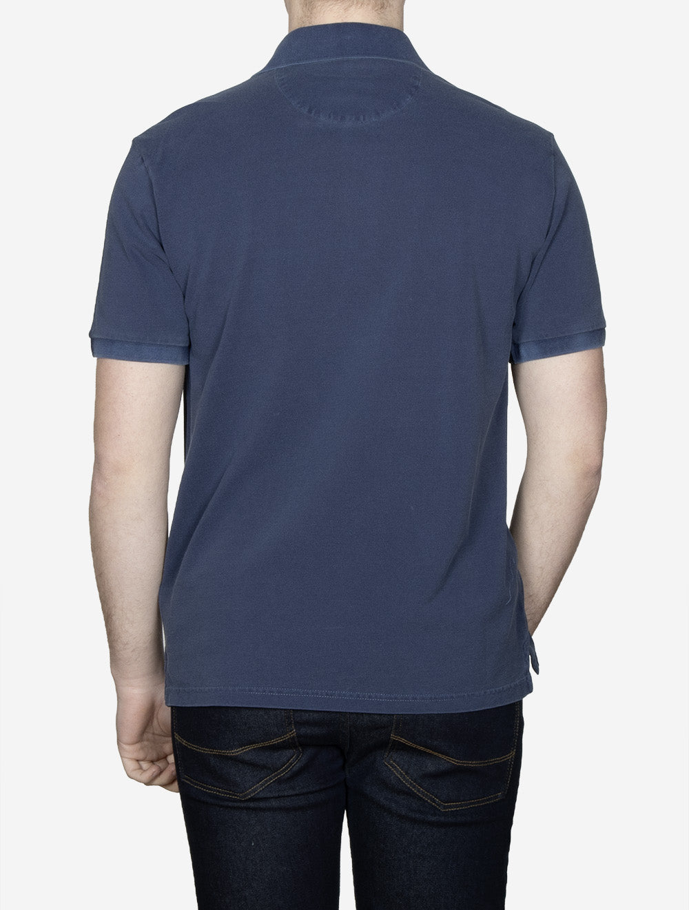Sunfaded Short Sleeve Polo Shirt Persian Blue