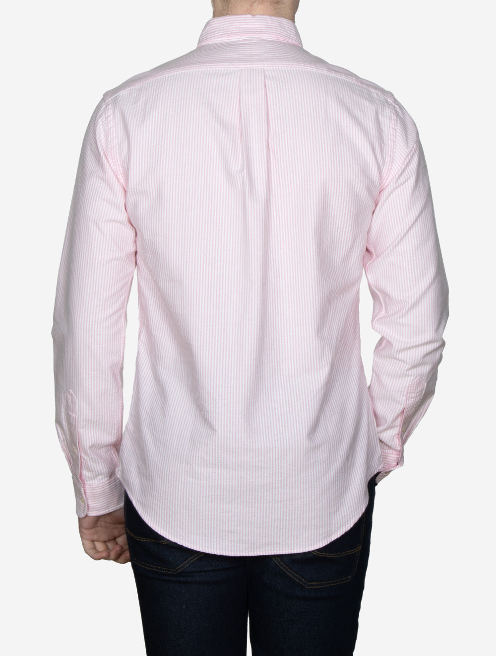 Custom Fit Striped Oxford Shirt Pink