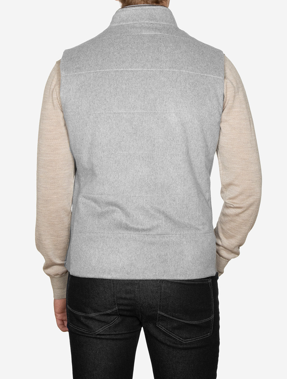 Vest with Knit Sides & Alcantara Grey