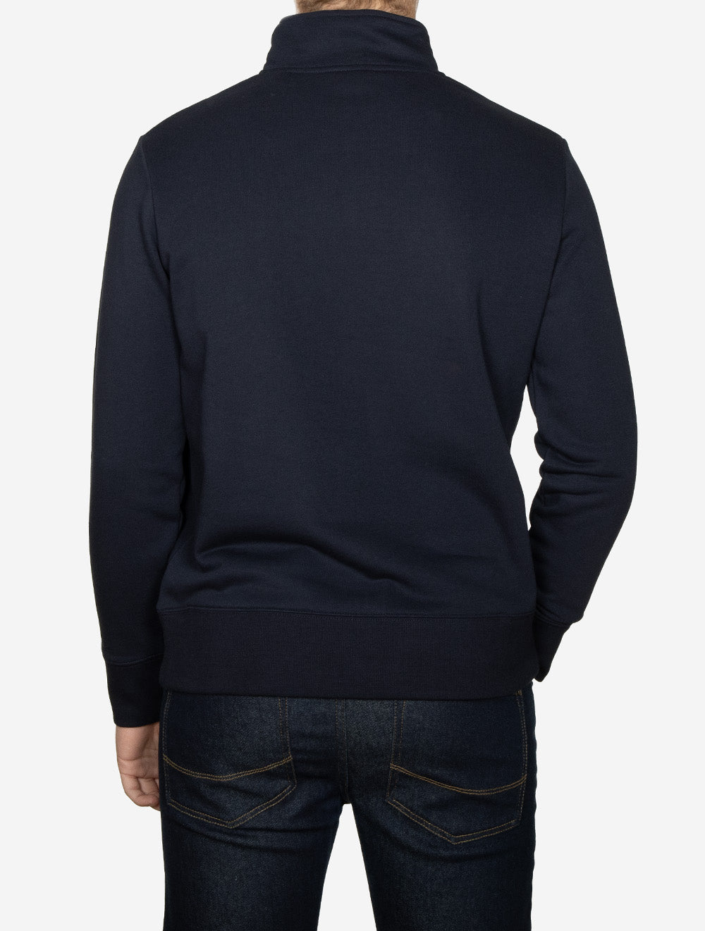 Printed Graphic Hal Zip Sweat Evening Blue