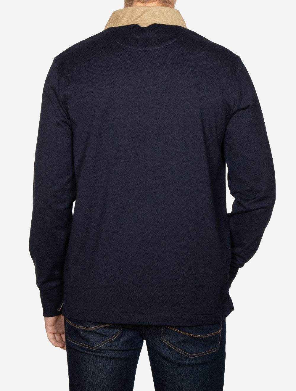 Corduroy Collar Heavy Rugger Evening Blue