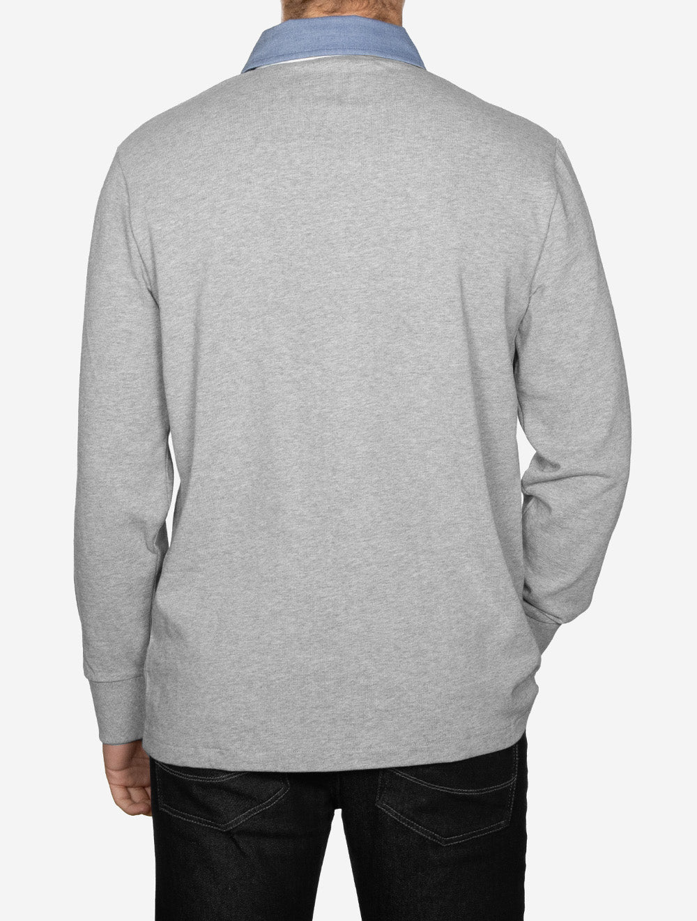 Chambray Collar Heavy Rugger Grey Melange