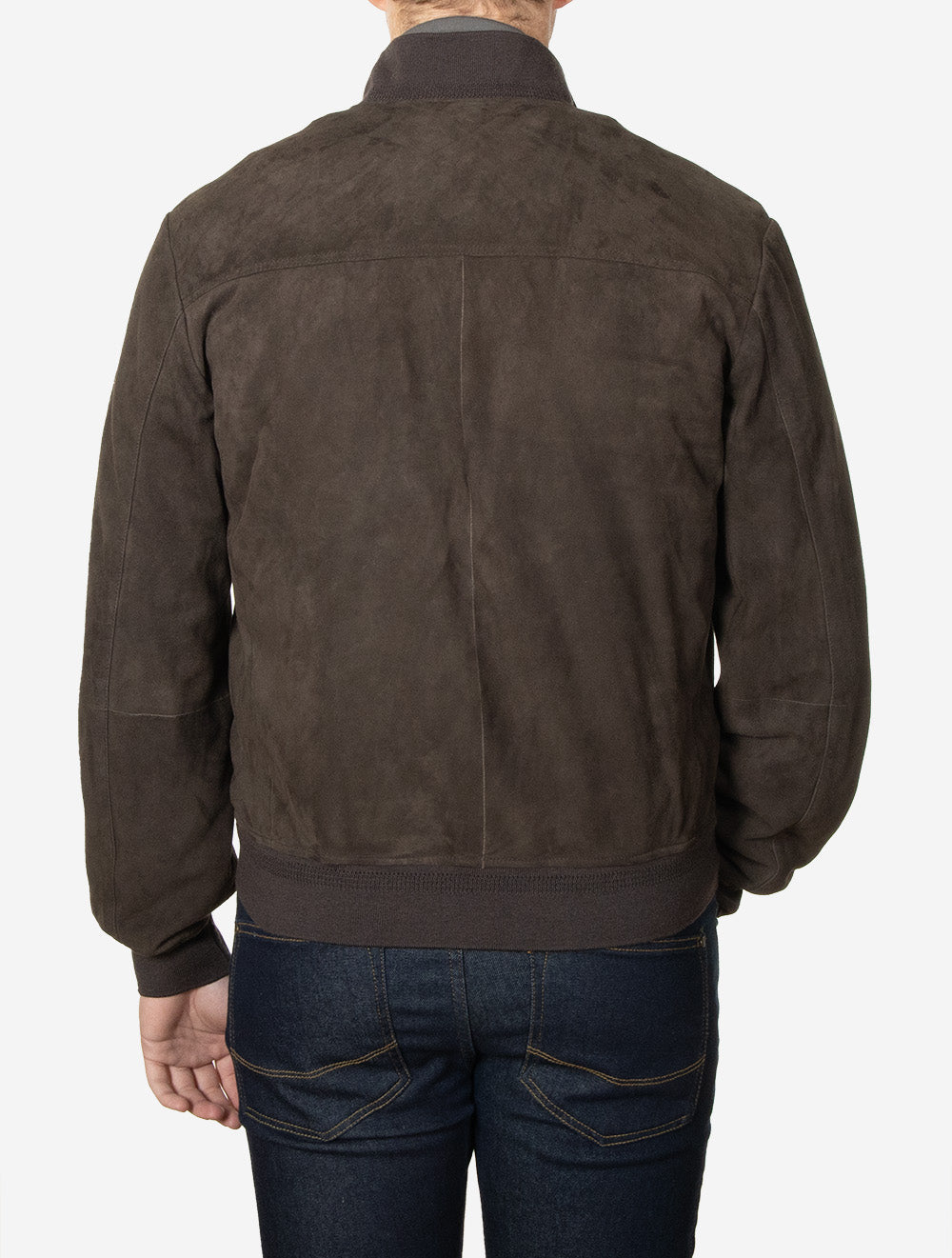 Suede Bomber Jacket Brown
