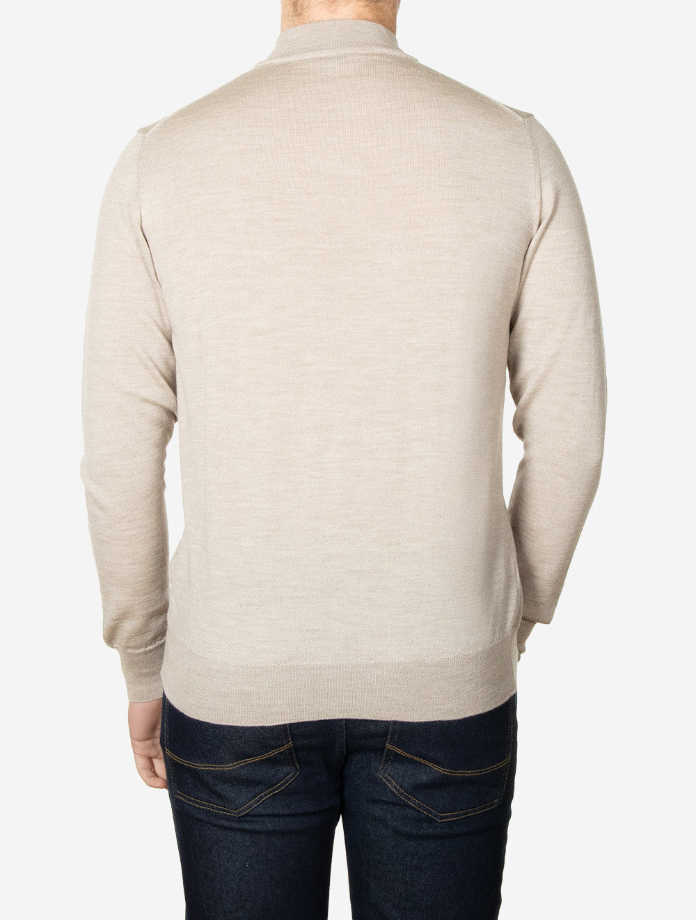 Merino Wool Mock Neck Beige