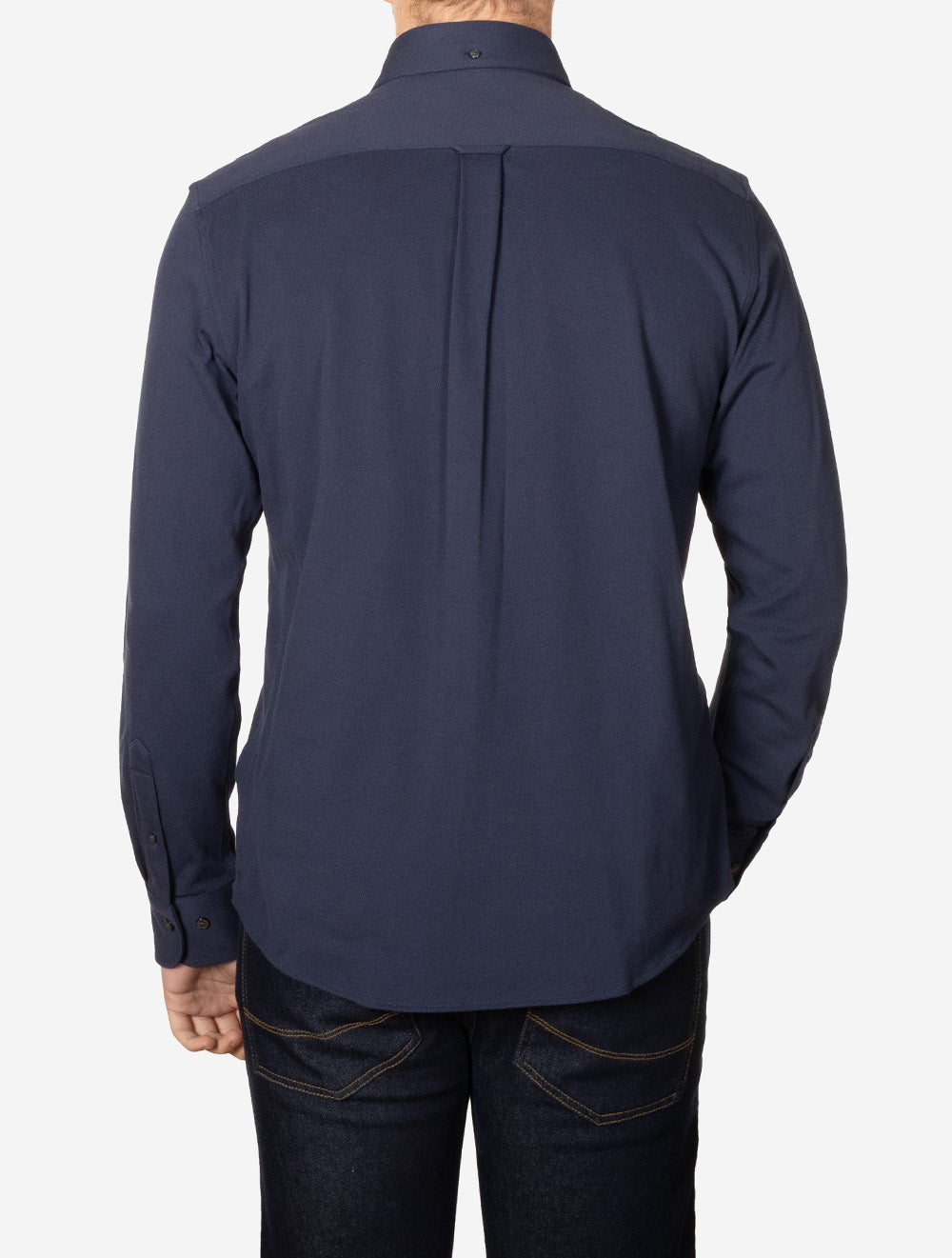Regular Jersey Piqué Stretch Shirt Marine