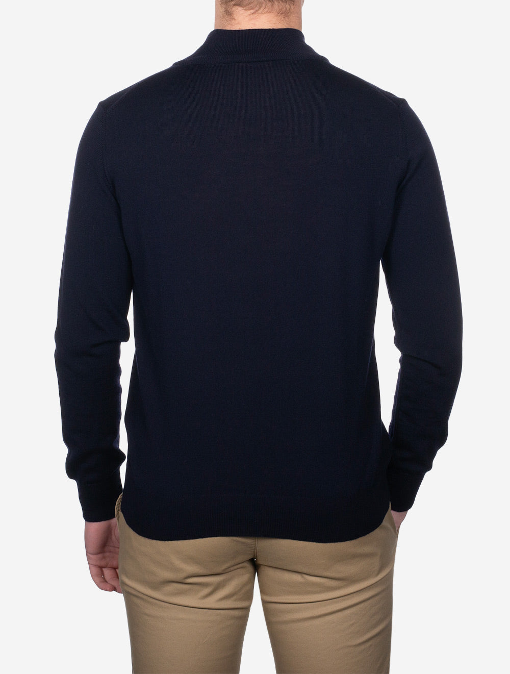 Half Zip Mock Neck Jumper Navy
