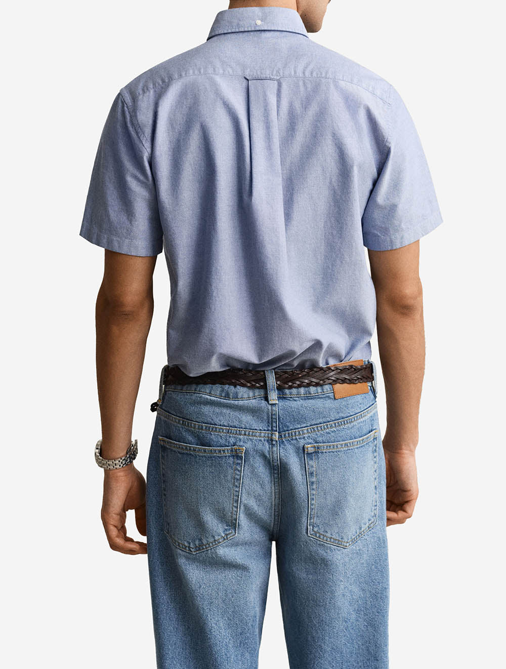 Regular Classic Oxford Short Sleeve Shirt College Blue