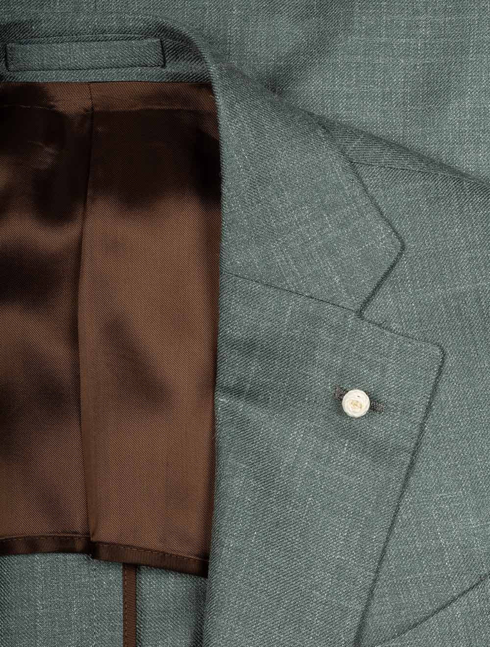 Wool Silk Linen Jacket Green