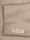 Wool Silk Linen Double Brested Jacket Beige