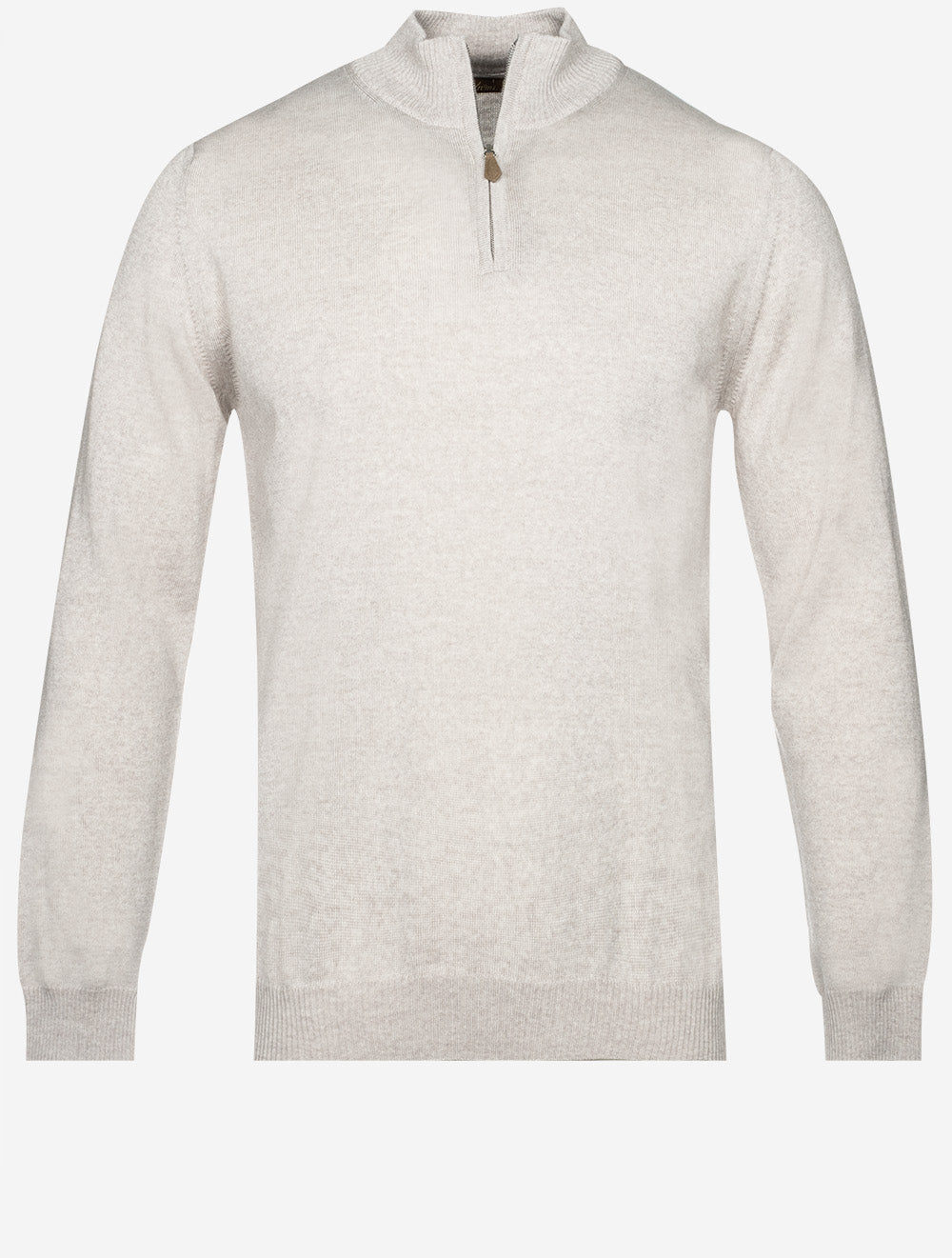 Stenstroms Beige Half Zip Merino Wool Jumper MI
