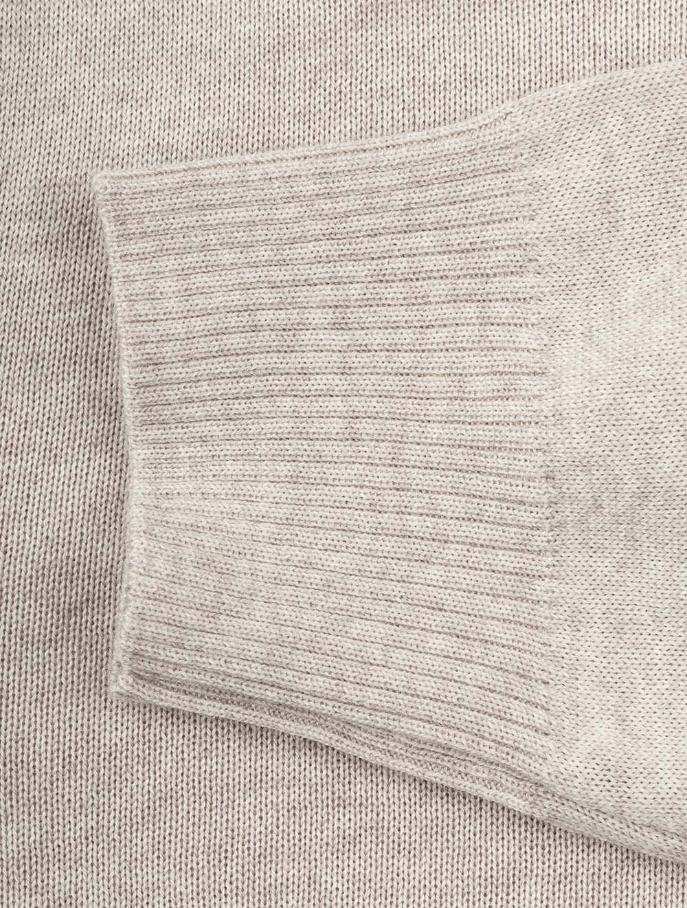 Stenstroms Beige Half Zip Merino Wool Jumper AI4